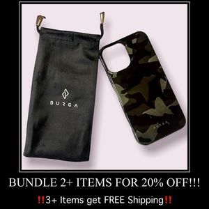 * NWOT* Burga Night Black Camouflage - iPhone 12 Pro Max Case